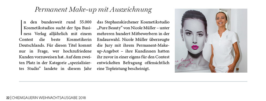 Beauty Nicole Mueller Zeitungsbericht - Presse